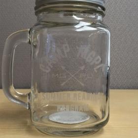 Etched Mason Jar Mug